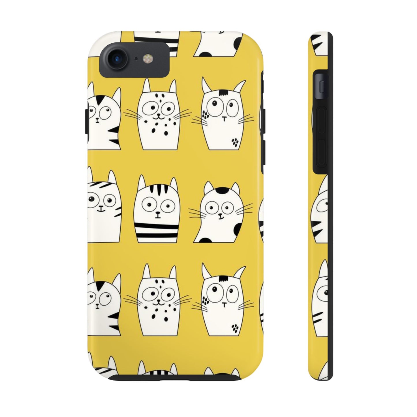 Doodle Seamless Pattern with Cute Cats Tough Phone Cases iPhone 7, iPhone 8, iPhone SE