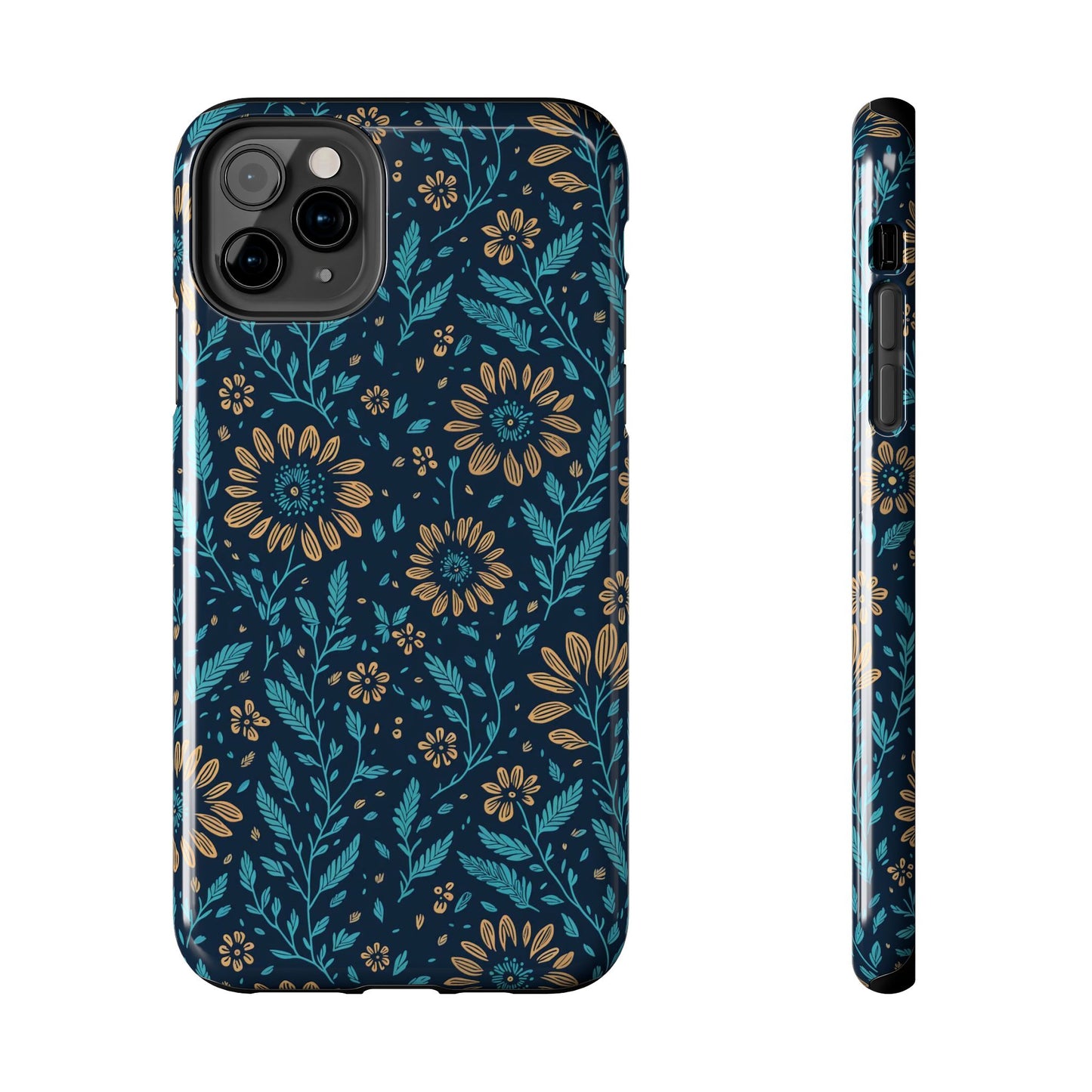 Flower Pattern Design Tough Phone Cases iPhone 11 Pro Max