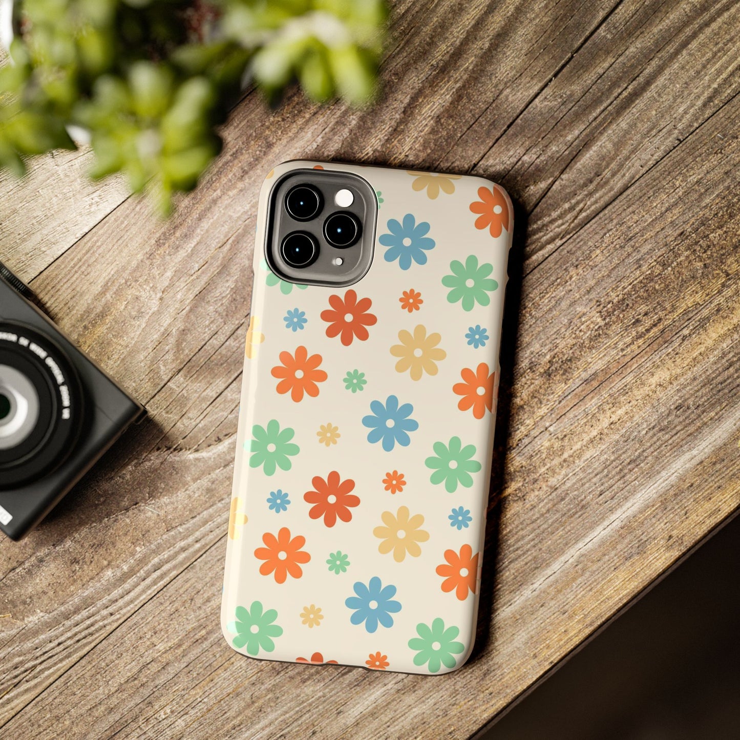 Retro groovy daisy seamless pattern Tough Phone Cases