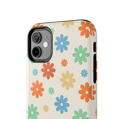 Retro groovy daisy seamless pattern Tough Phone Cases