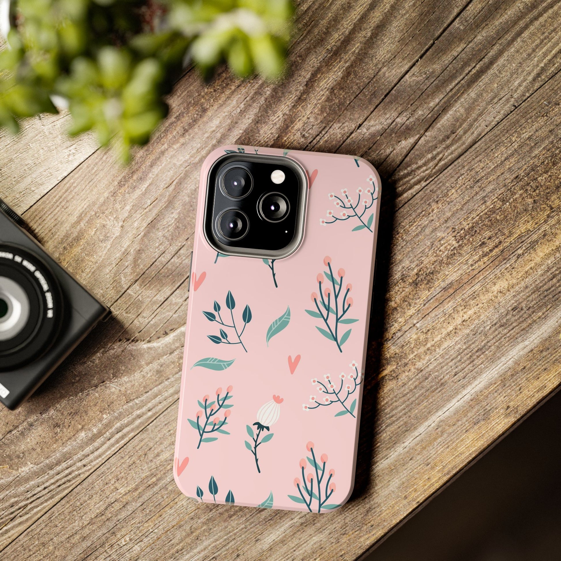 Floral seamless pattern. Garden flowers branches Tough Phone Cases