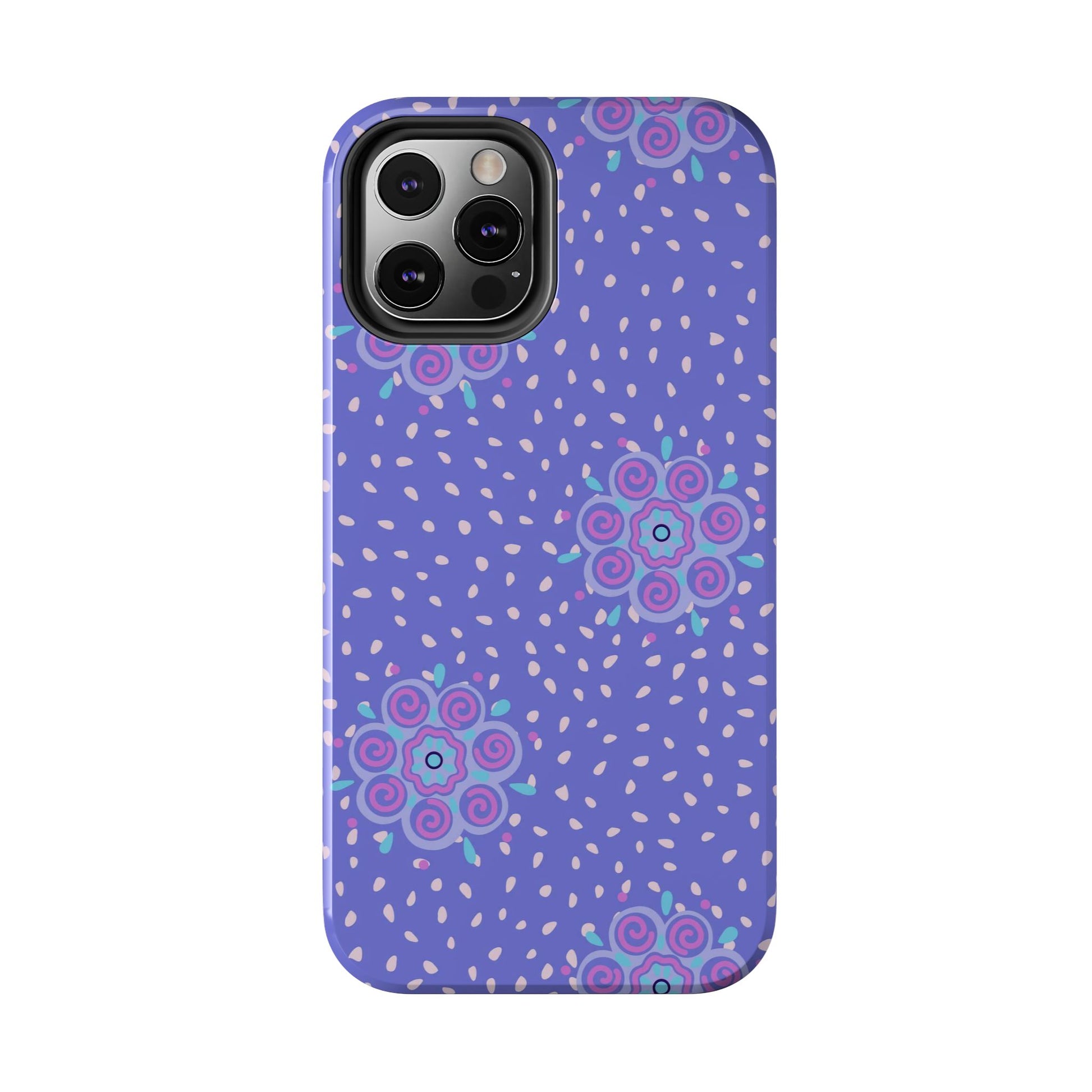 Abstract ethnic bud flower seamless pattern Tough Phone Cases