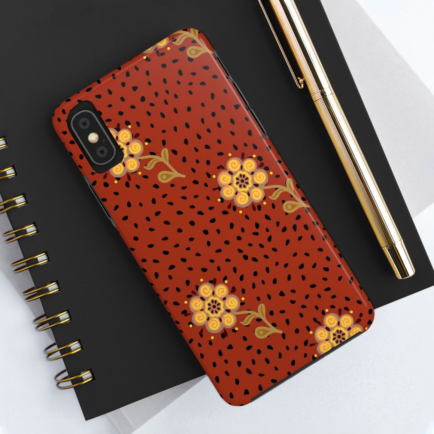 Abstract ethnic flower seamless pattern Tough Phone Cases