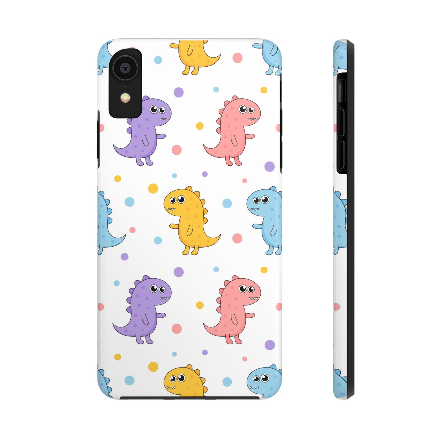 cartoon dinosaur pattern Tough Phone Cases iPhone XR