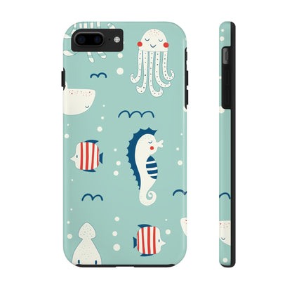 hand drawn colored childish seamless Tough Phone Cases iPhone 7 Plus, iPhone 8 Plus