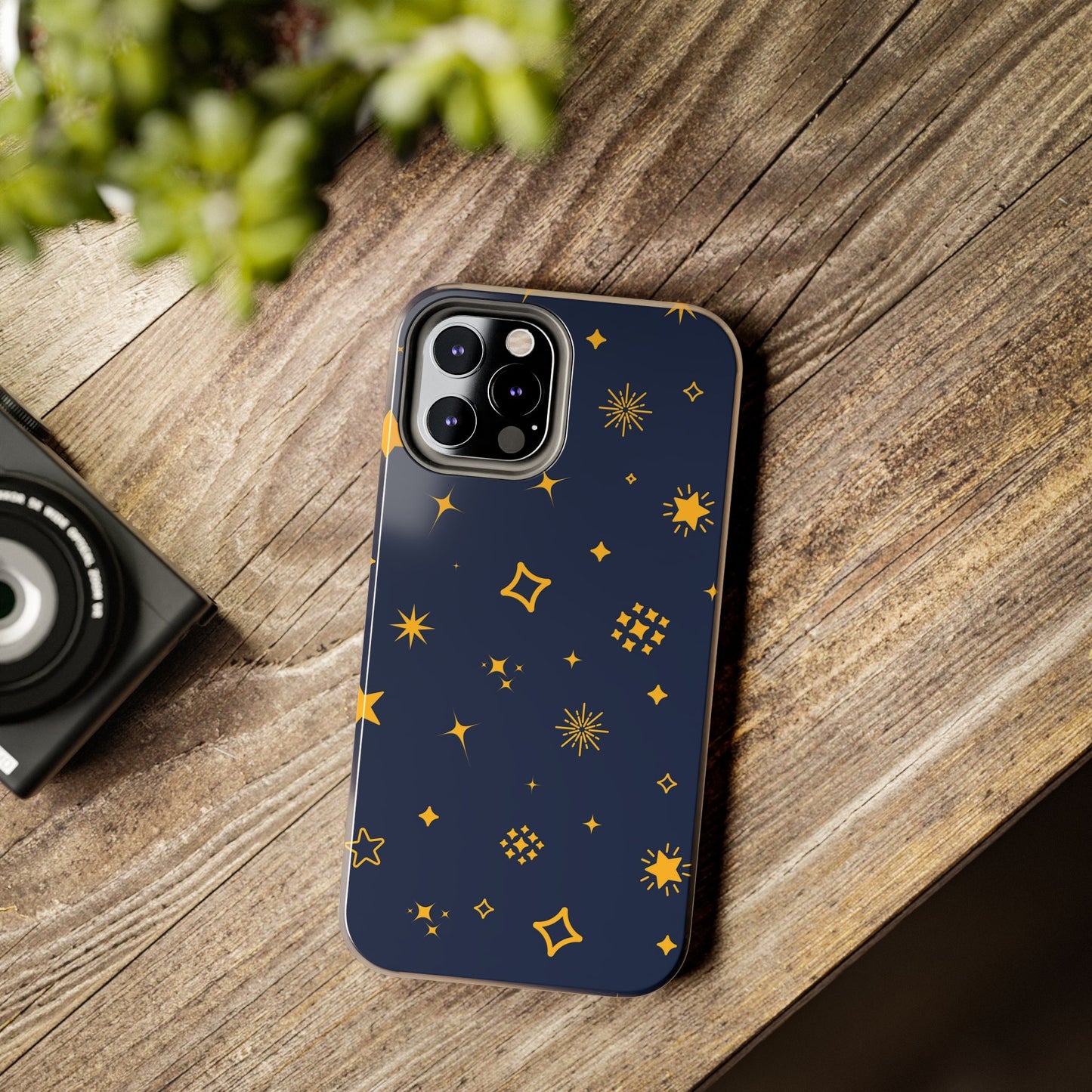 pattern on a blue Tough Phone Cases