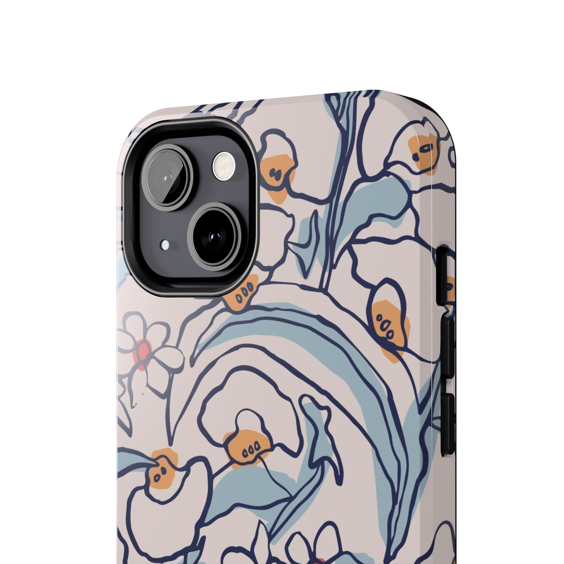 hand-drawn flower sketch Tough Phone Cases