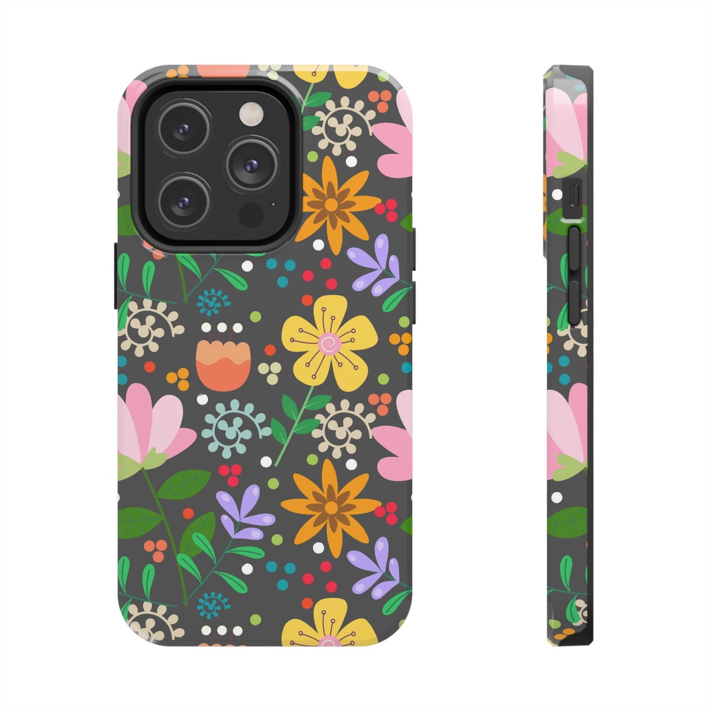 Abstract floral seamless pattern Tough Phone Cases iPhone 14 Pro