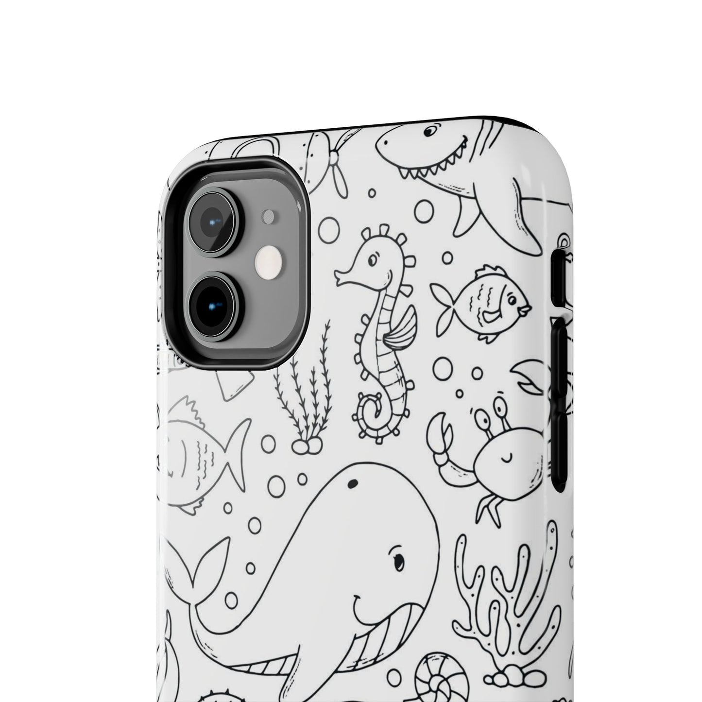 monochrome seamless pattern Tough Phone Cases