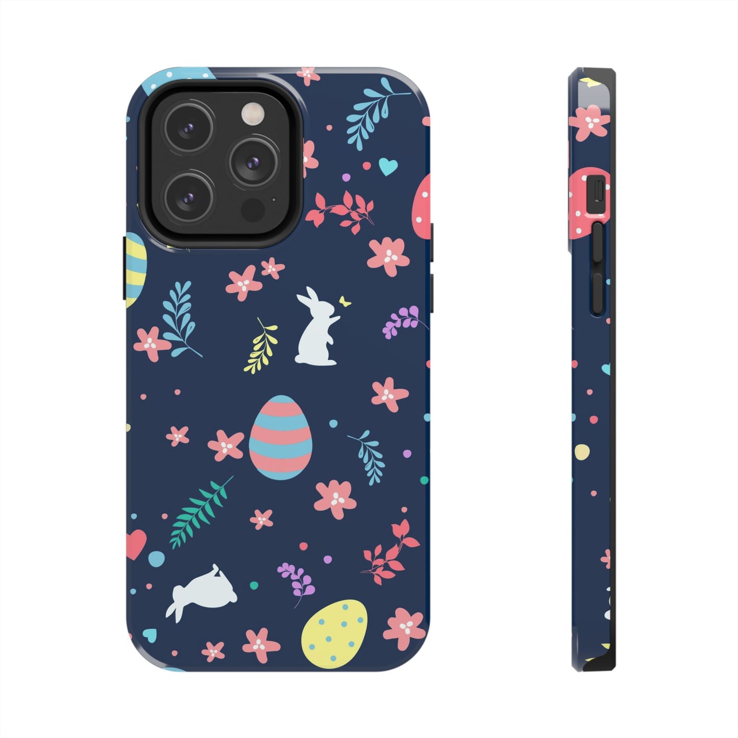 Cute hand drawn Easter seamless pattern Tough Phone Cases iPhone 14 Pro Max