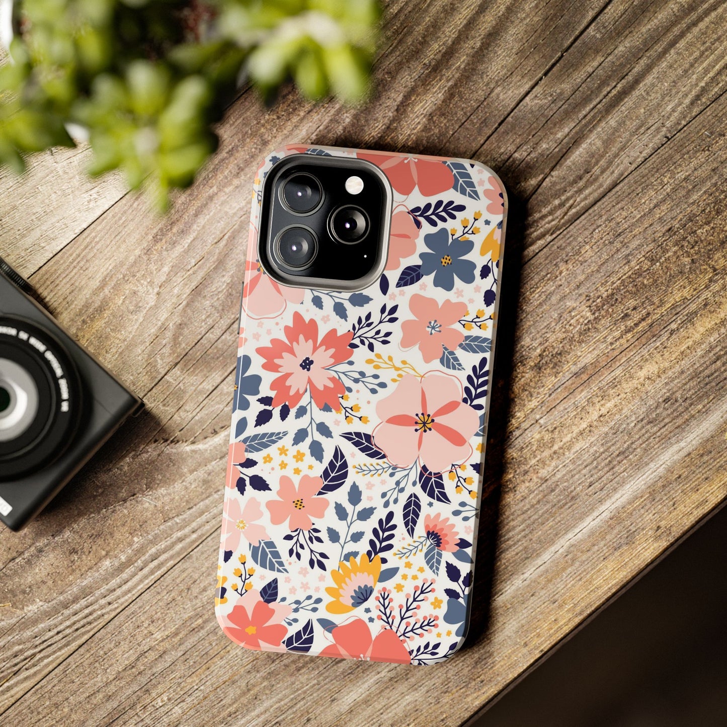 seamless pattern with abstract flowers Tough Phone Cases