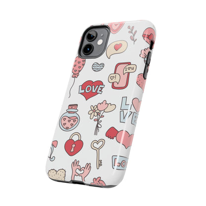 Romantic seamless pattern Tough Phone Cases