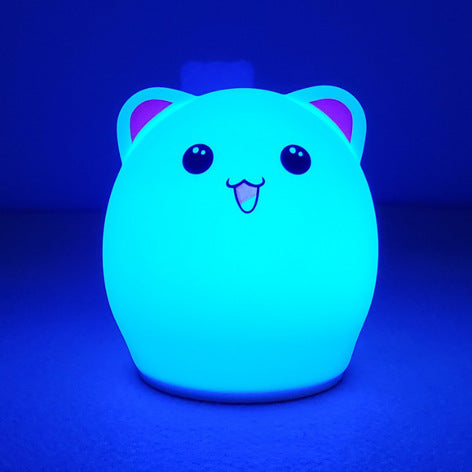 Cartoon silicone lamp clapping lamp colorful night lamp Blue