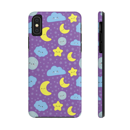 Night sky seamless pattern Tough Phone Cases iPhone XS