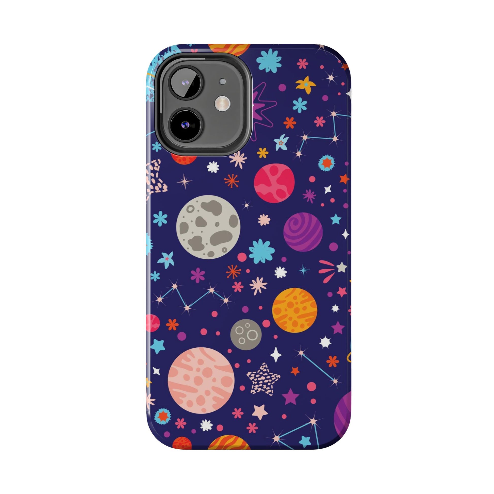 Seamless pattern with colorful space with planets Tough Phone Cases