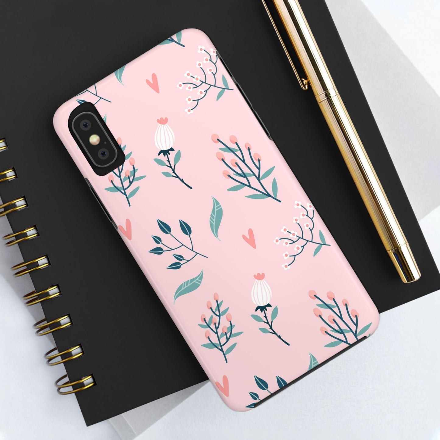 Floral seamless pattern. Garden flowers branches Tough Phone Cases