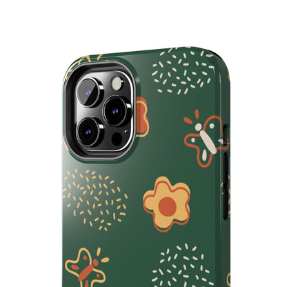 Seamless pattern with flowers and butterflies Tough Phone Cases