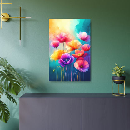 Ethereal Symphony: A Dance of Colors in Bloom Metal Art Sign 20″ x 30″ (Vertical) 0.12''