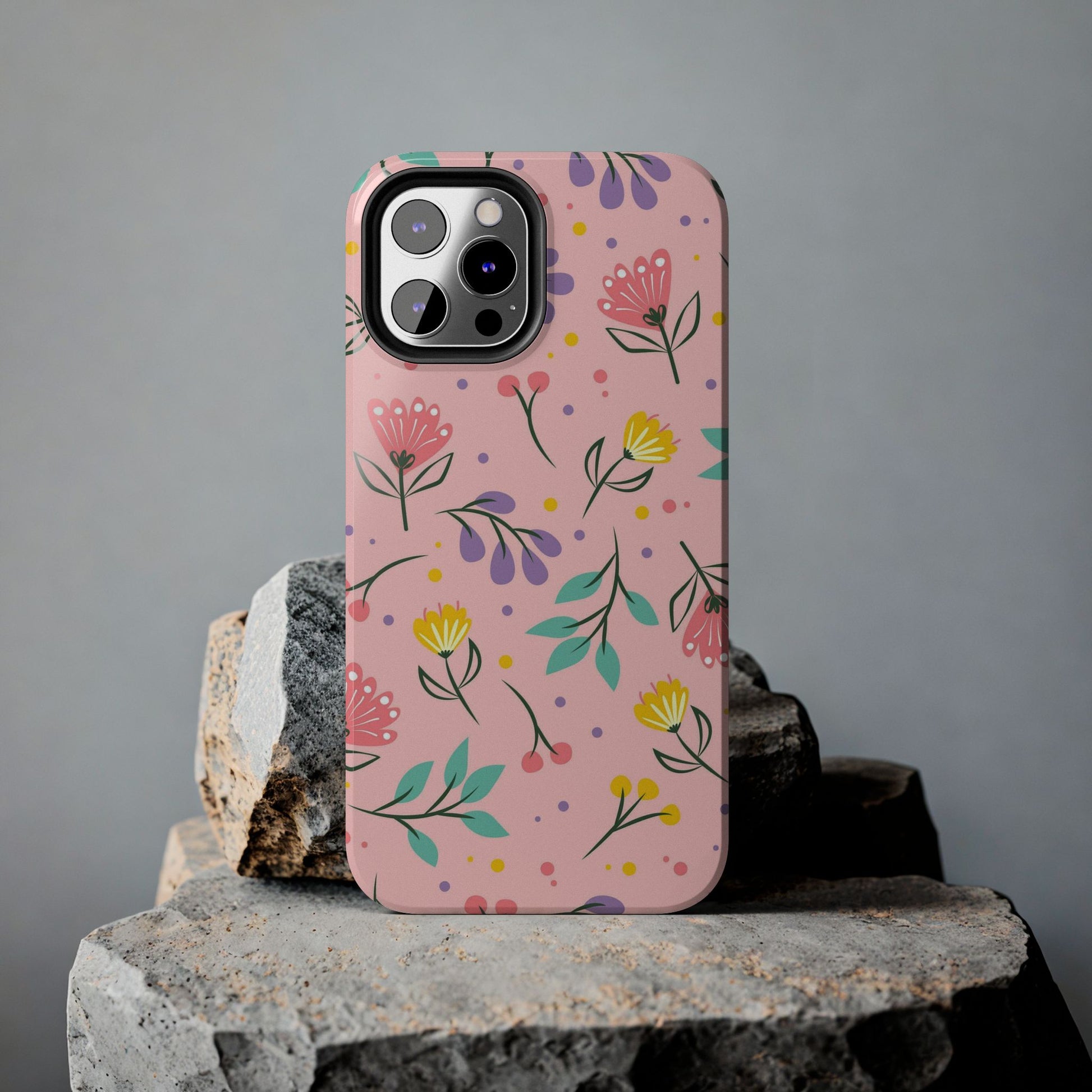 beautiful seamless handrawn floral Tough Phone Cases