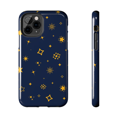 pattern on a blue Tough Phone Cases iPhone 11 Pro