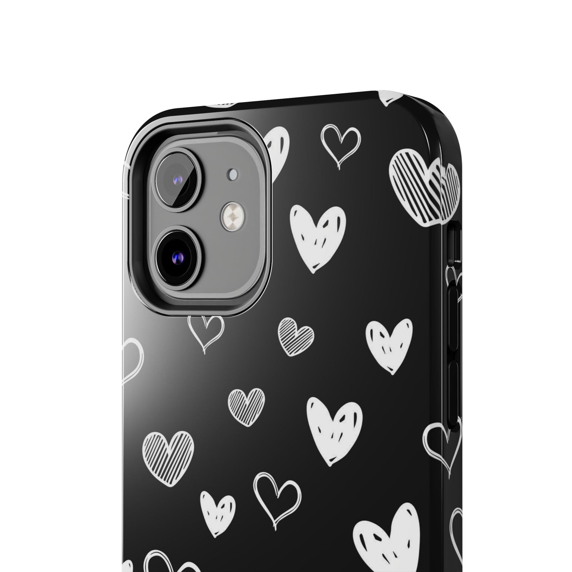 Heart doodles seamless pattern Tough Phone Cases