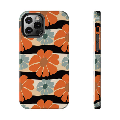 Retro groovy flowers seamless pattern Tough Phone Cases iPhone 12 Pro