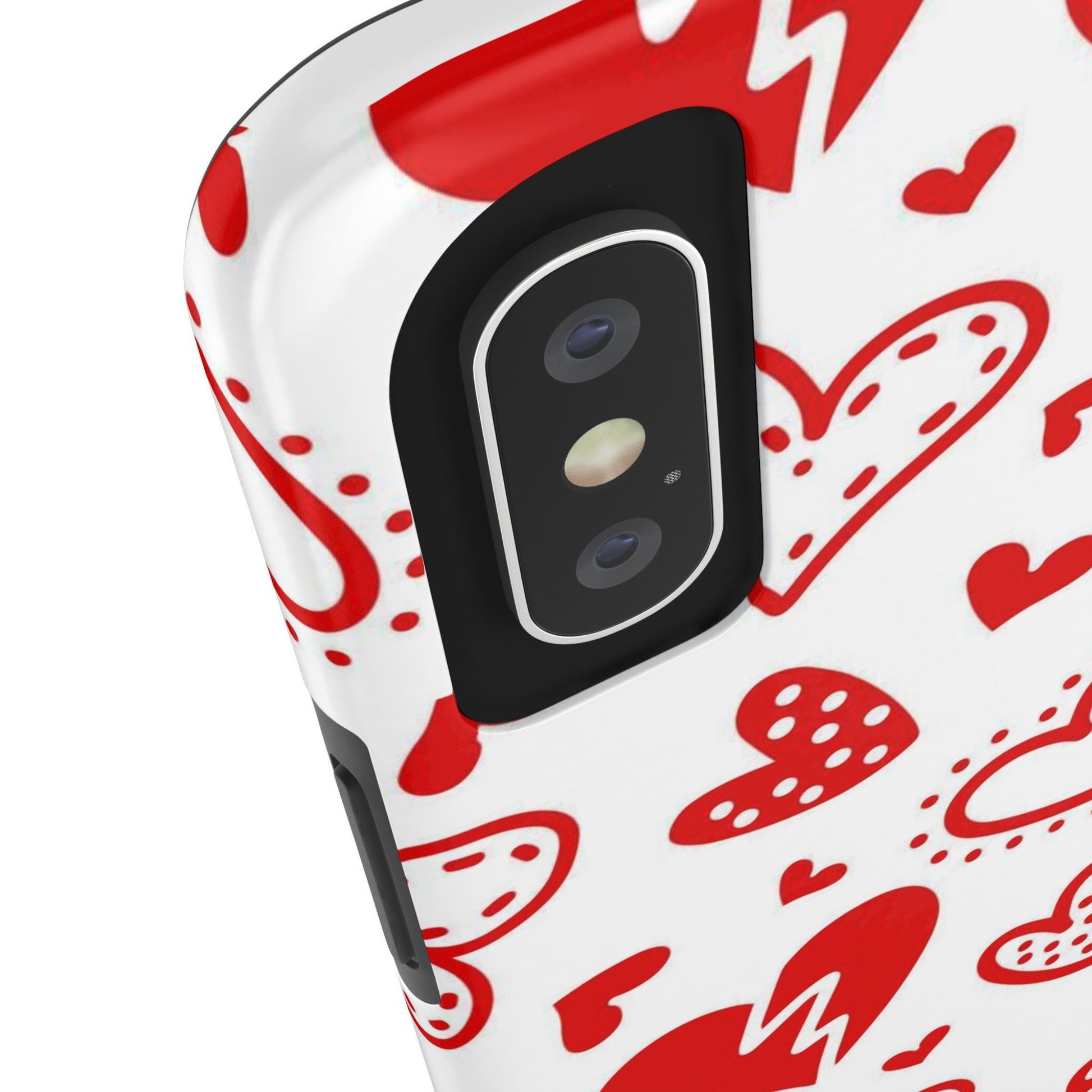 Seamless pattern of red hearts Tough Phone Cases