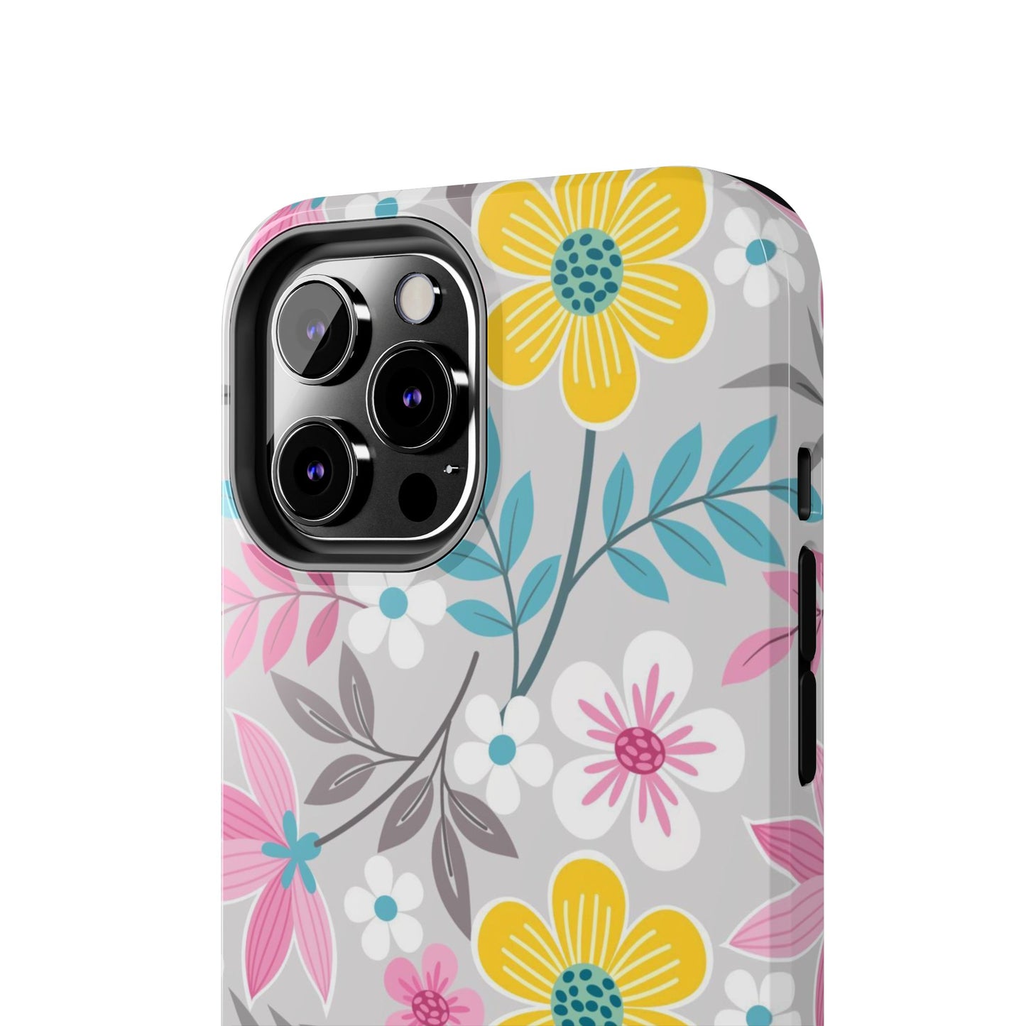 Colorful flowers and leaf Tough Phone Cases