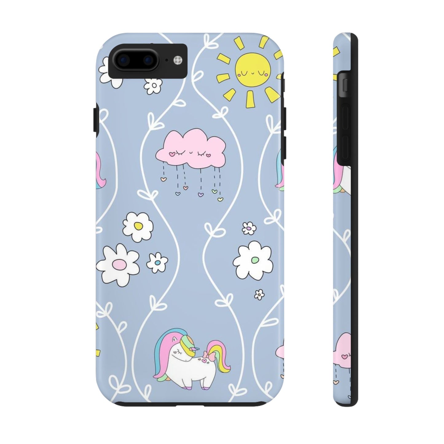 Cute little unicorn heart flower sun cloud Tough Phone Cases iPhone 7 Plus, iPhone 8 Plus