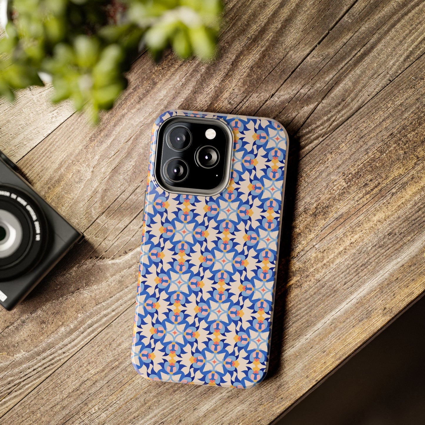 Floral Tile Pattern Tough Phone Cases