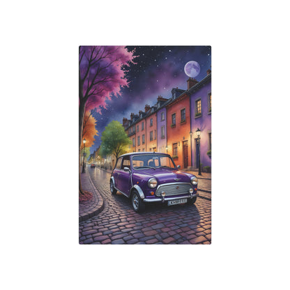 Moonlight Drive in Lavender Lane Metal Art Sign