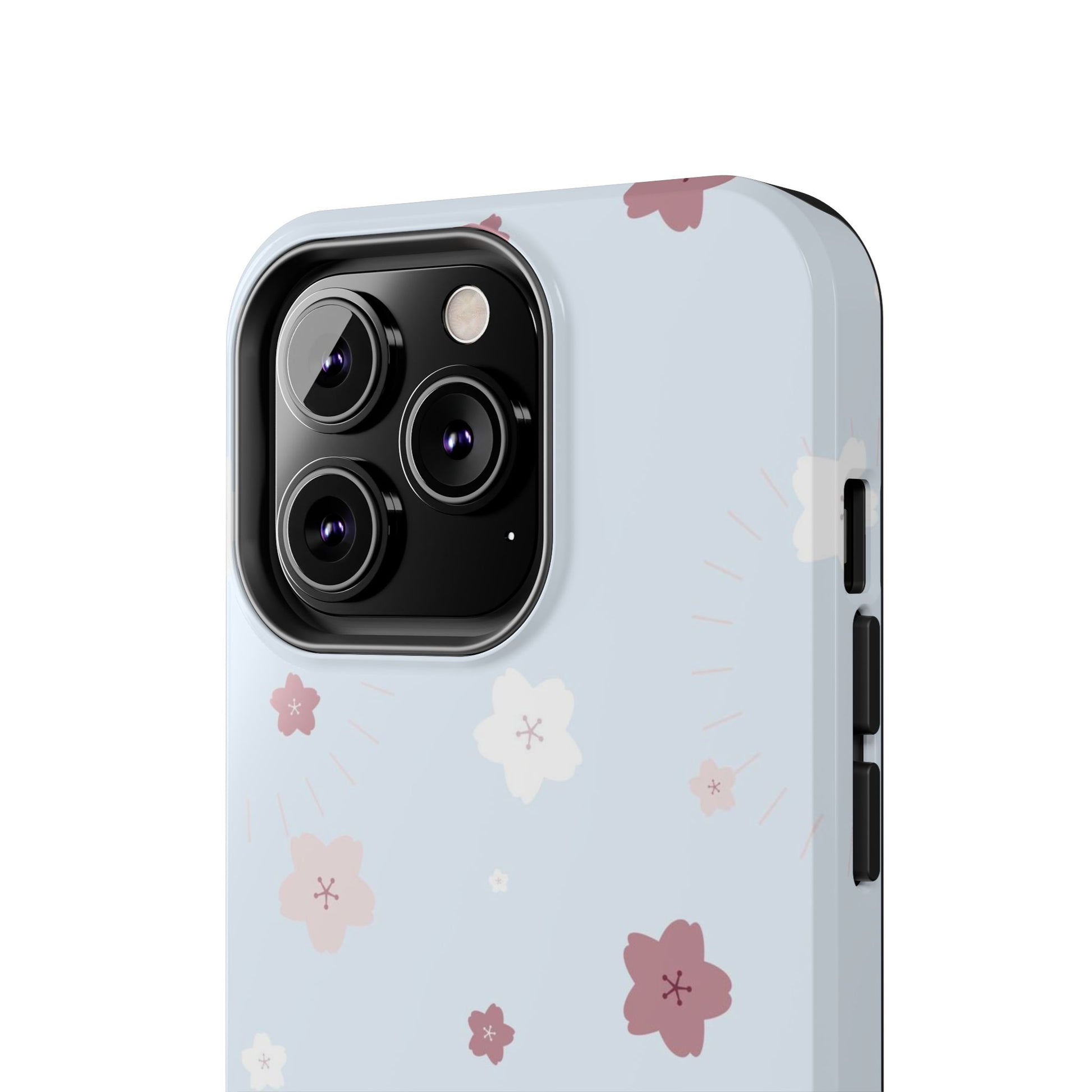 seamless cute lovely pink and white cherry blossom Tough Phone Cases