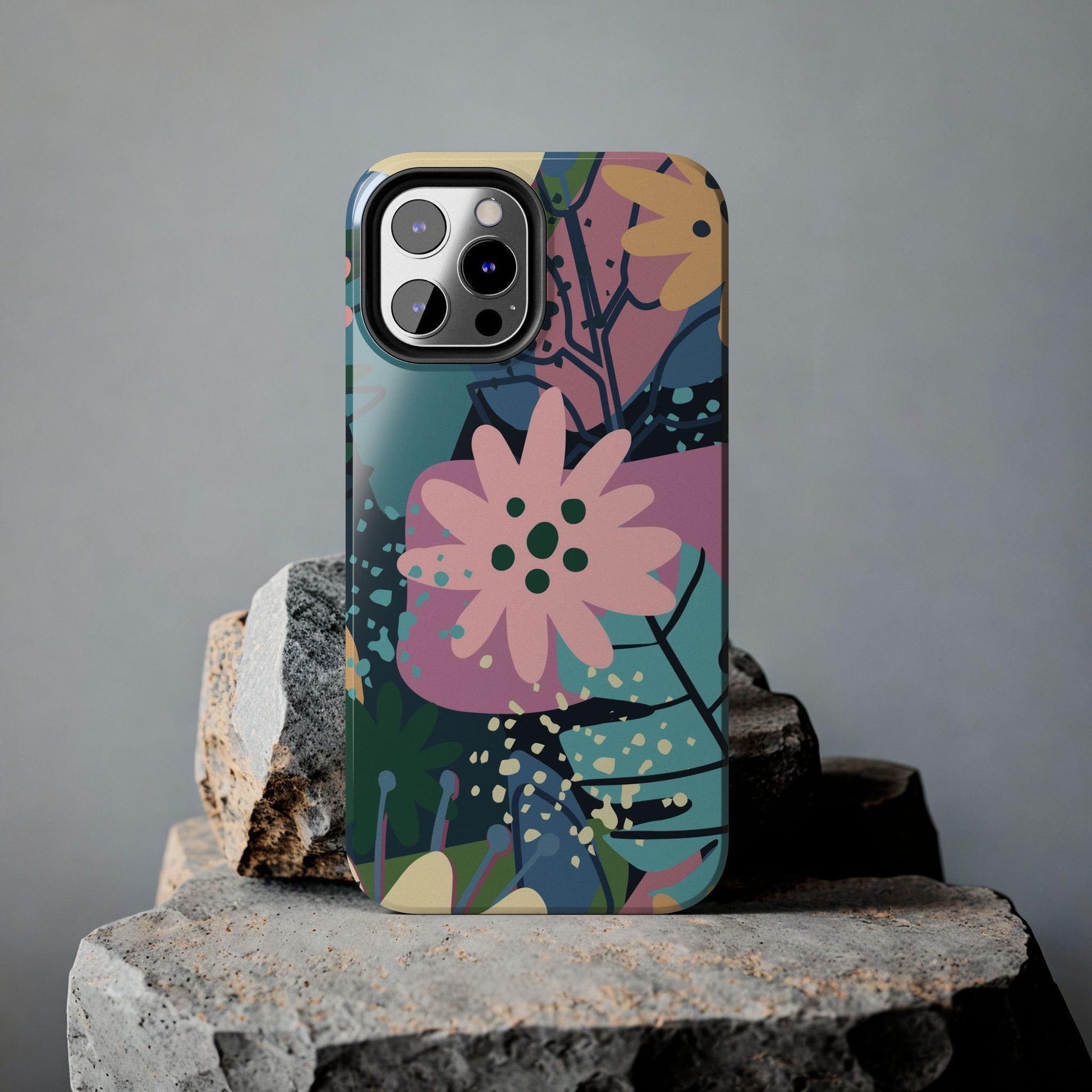 Contemporary collage design Tough Phone Cases