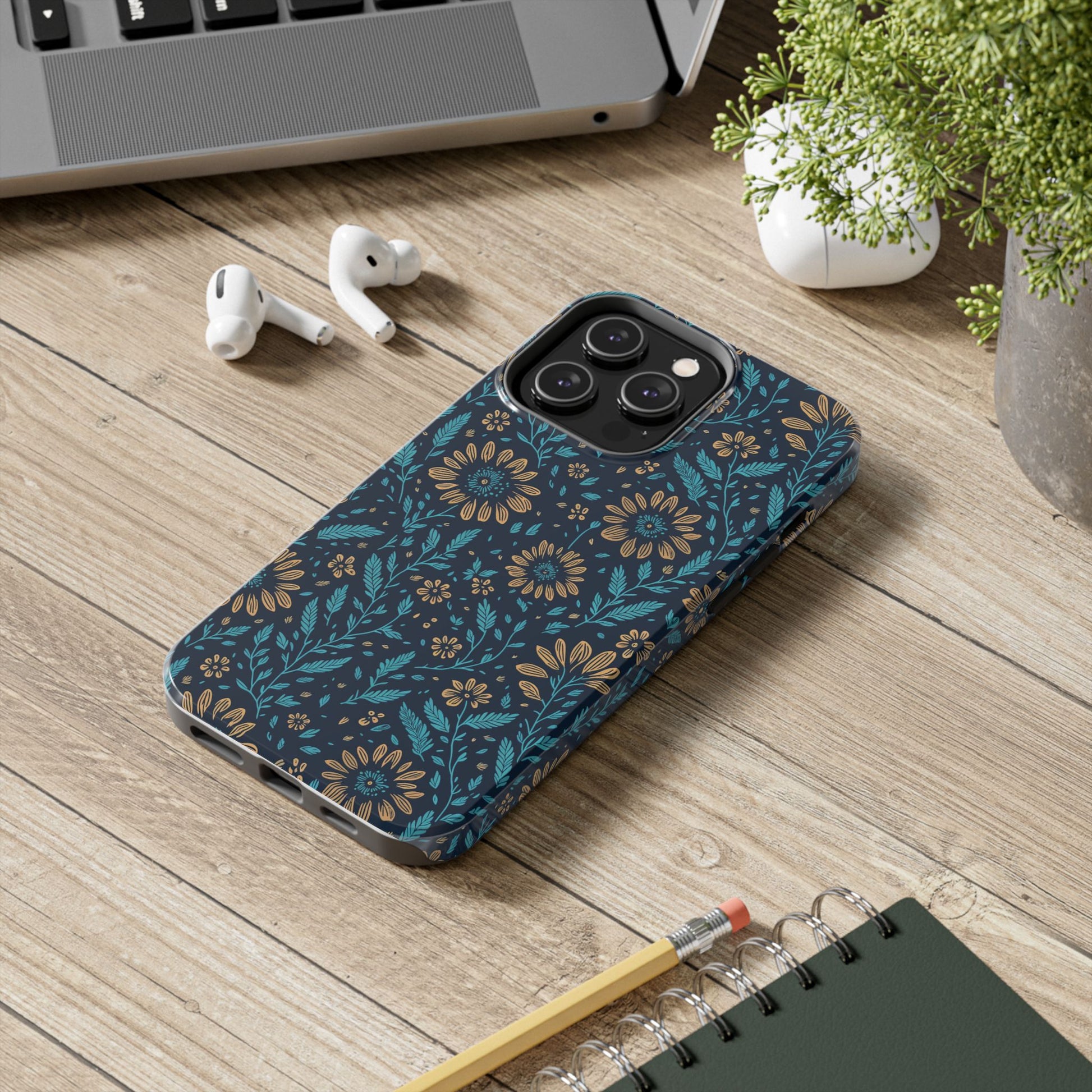 Flower Pattern Design Tough Phone Cases