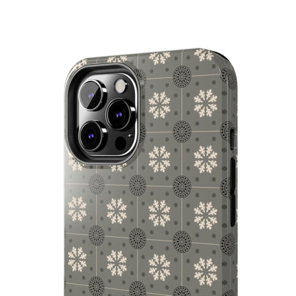 Grey Mosaic Pattern Tough Phone Cases