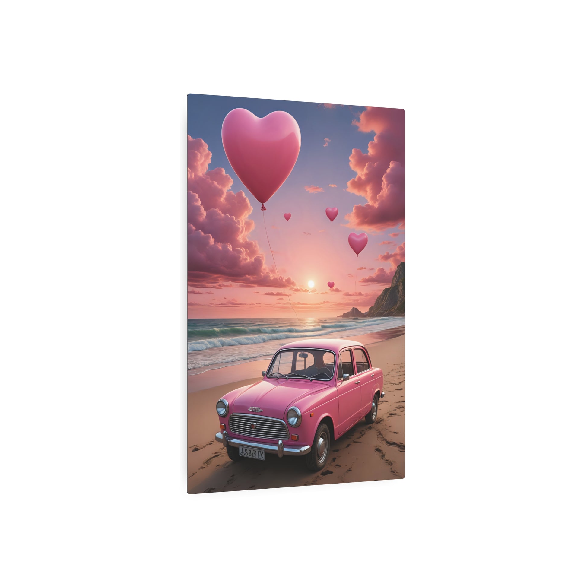 Pink Paradise: A Love Story Metal Art Sign