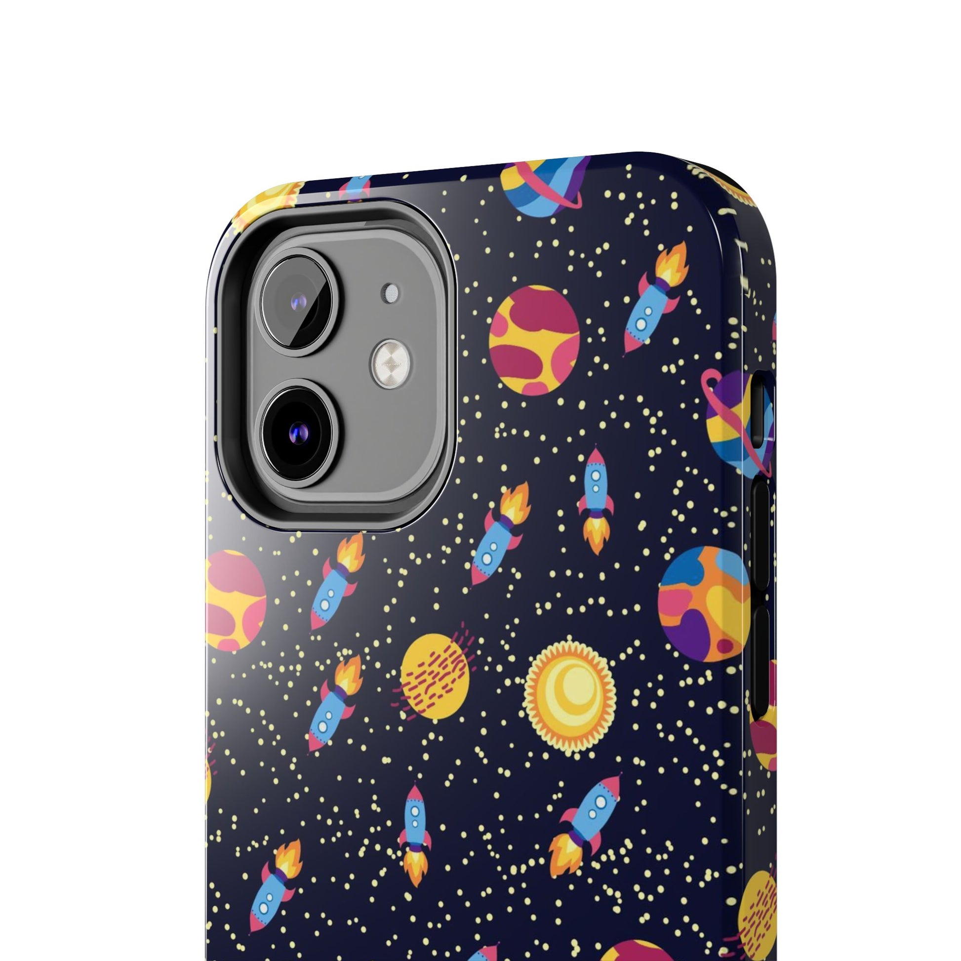 Seamless space pattern. Planets, rockets Tough Phone Cases