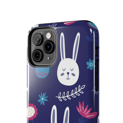 Seamless pattern with cute hand drawn bunnies Tough Phone Case