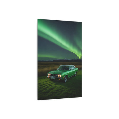 Classic Elegance Under the Northern Lights Metal Art Sign