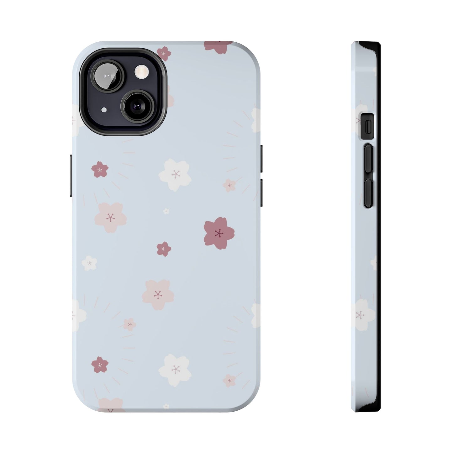 seamless cute lovely pink and white cherry blossom Tough Phone Cases iPhone 13