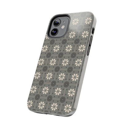 Grey Mosaic Pattern Tough Phone Cases