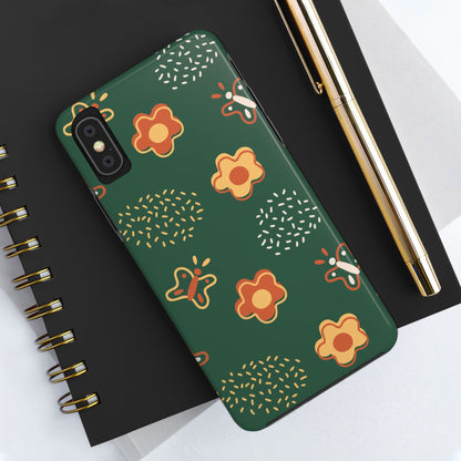 Seamless pattern with flowers and butterflies Tough Phone Cases