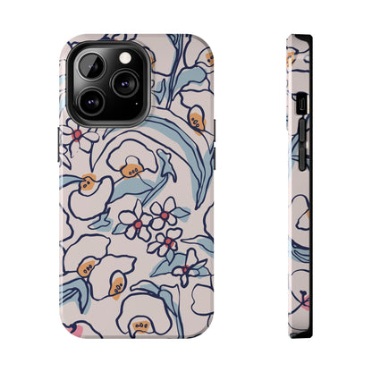 hand-drawn flower sketch Tough Phone Cases iPhone 13 Pro