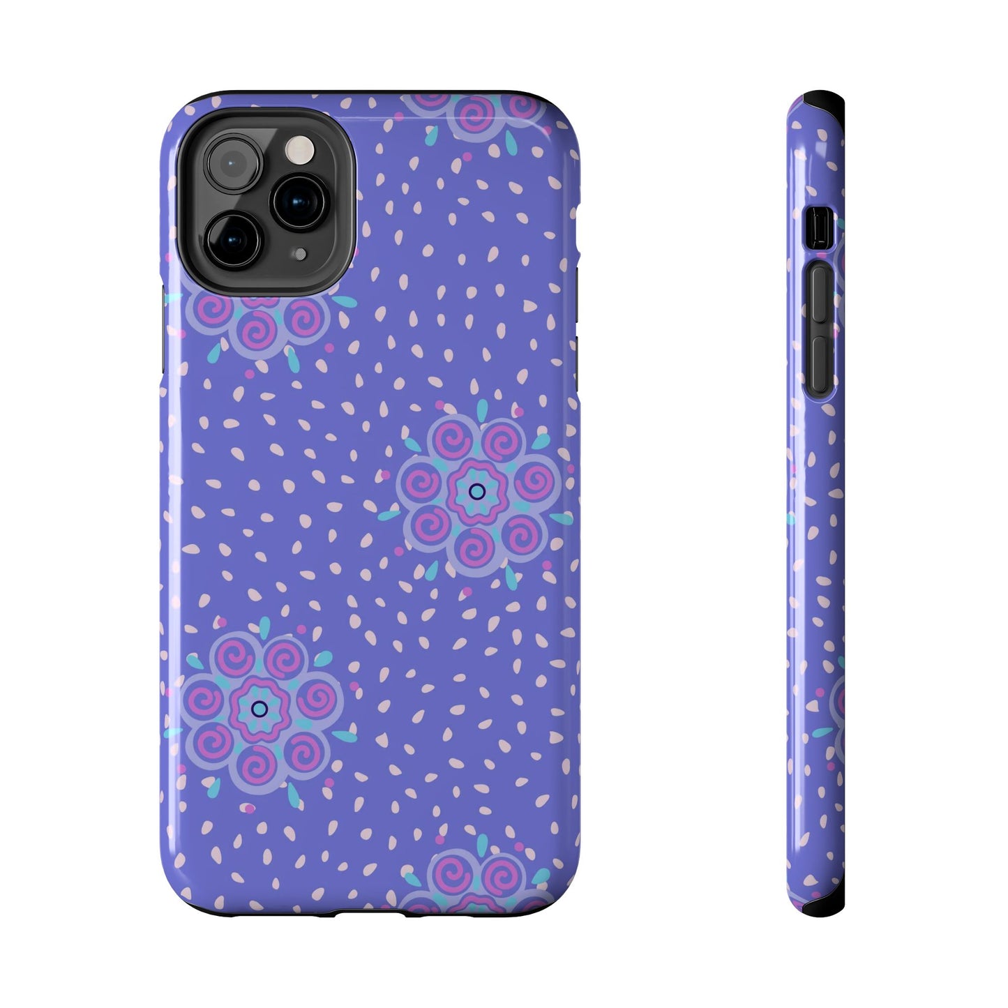 Abstract ethnic bud flower seamless pattern Tough Phone Cases iPhone 11 Pro Max