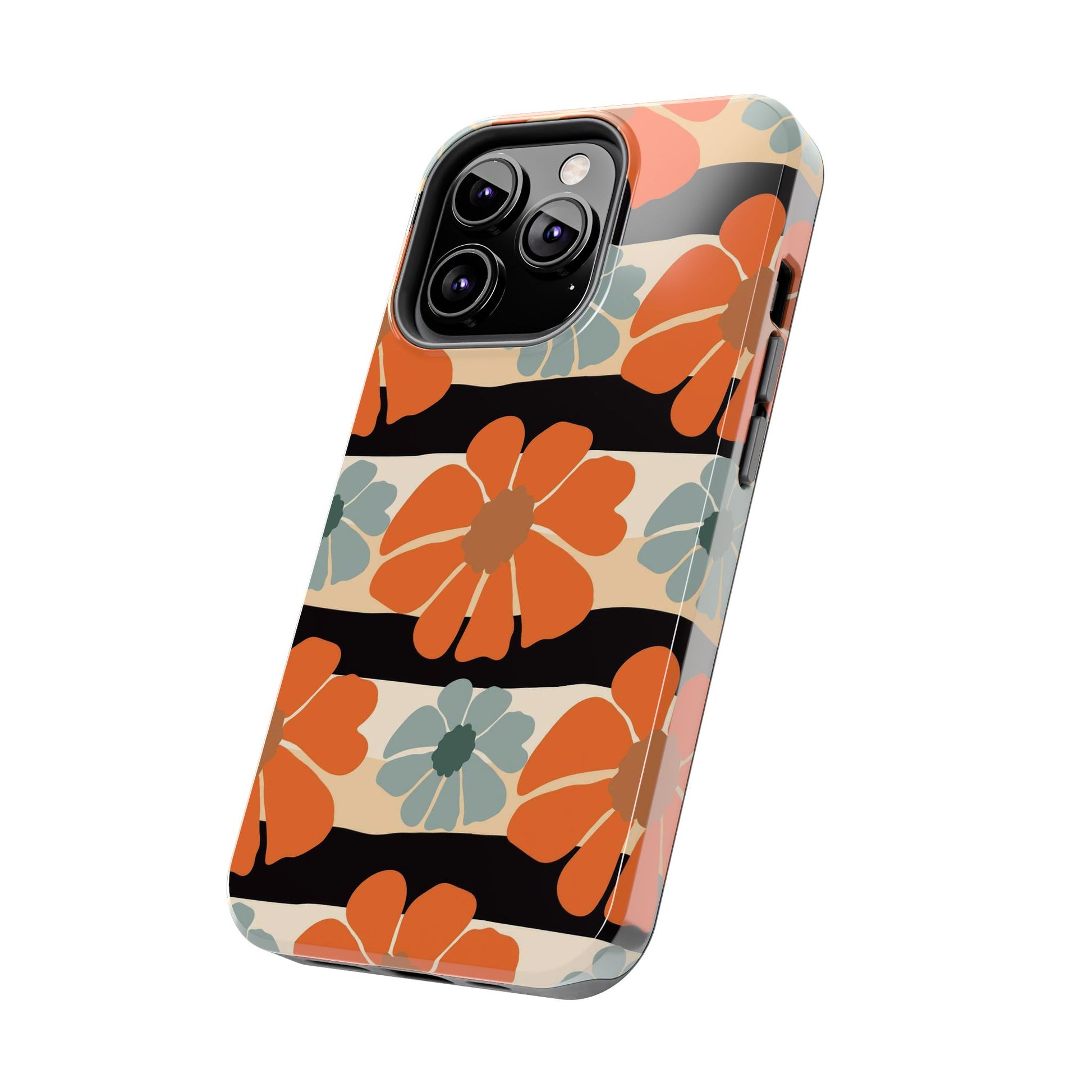 Retro groovy flowers seamless pattern Tough Phone Cases