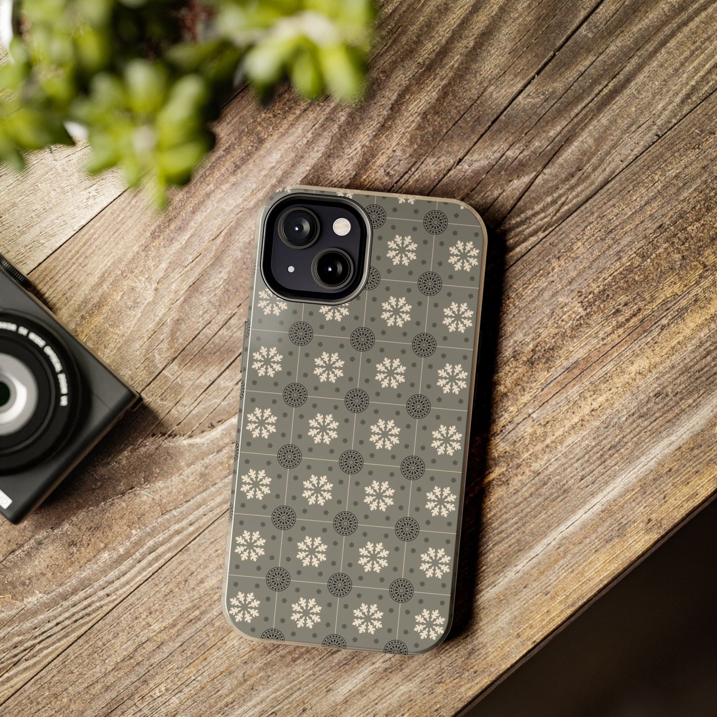 Grey Mosaic Pattern Tough Phone Cases