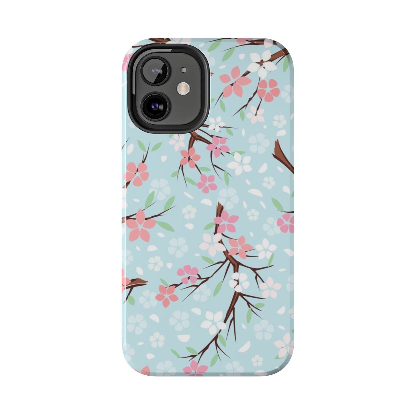 Cute Cherry Blossom Seamless Pattern Tough Phone Cases