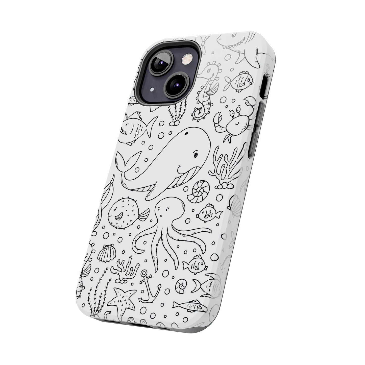 monochrome seamless pattern Tough Phone Cases