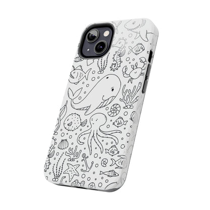 monochrome seamless pattern Tough Phone Cases