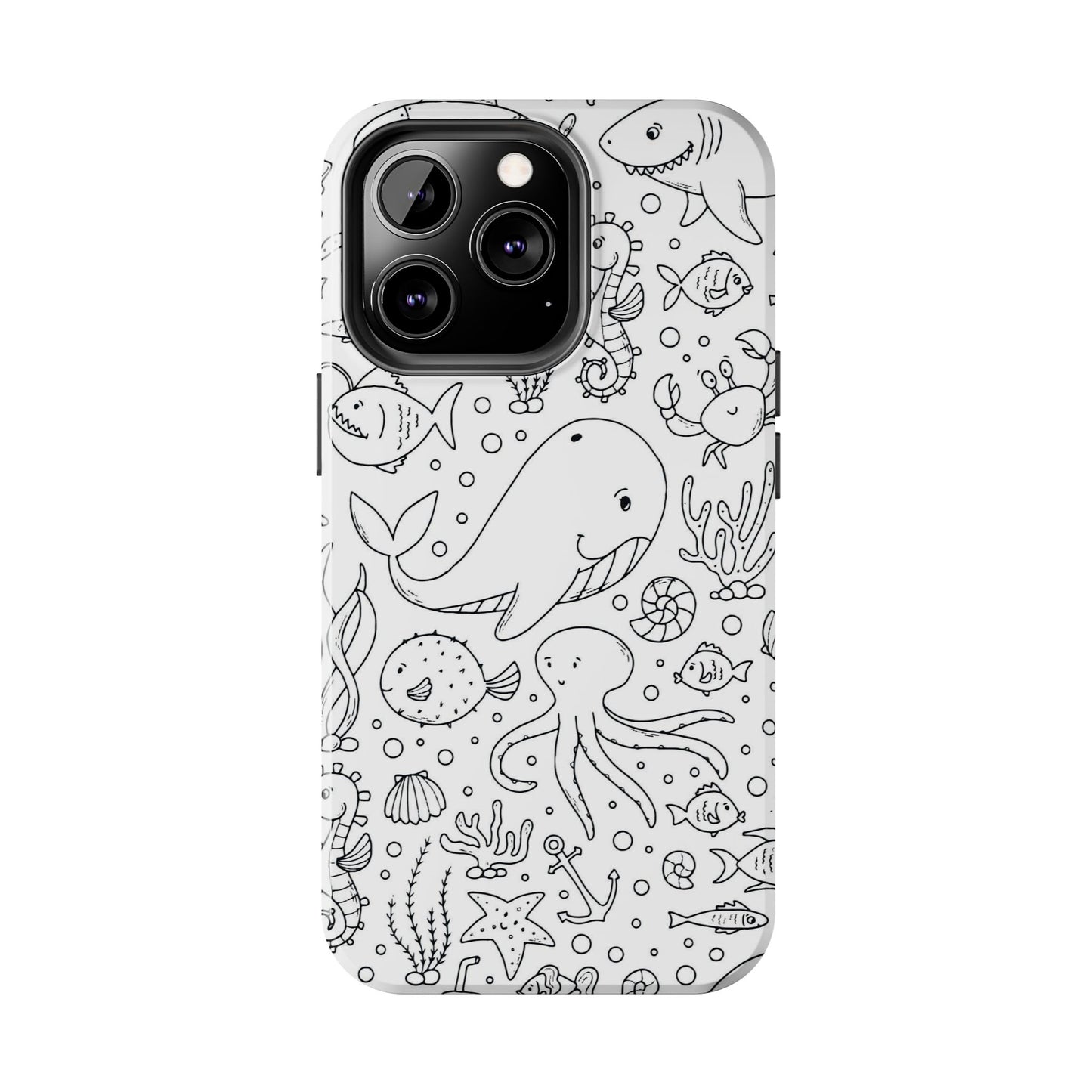 monochrome seamless pattern Tough Phone Cases